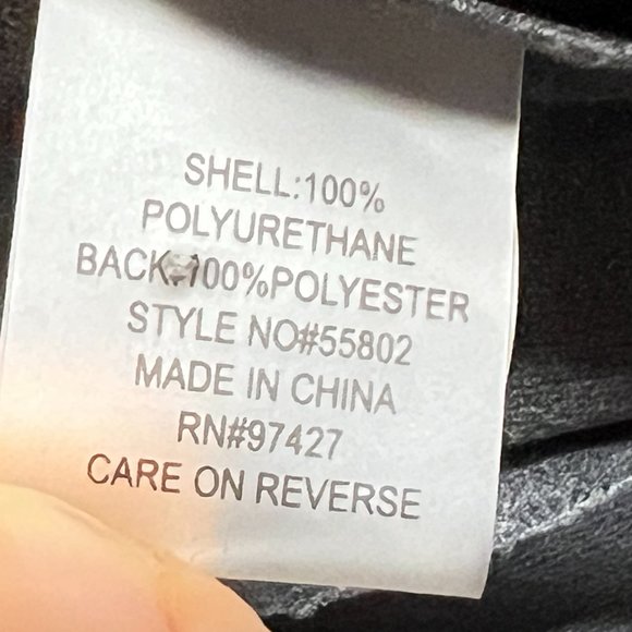 COPY - Neiman Marcus Black Faux Vegan Leather Waterfall Jacket - Picture 8 of 10